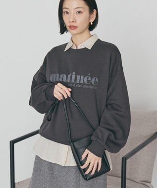 AMERICAN HOLIC フレンチロゴ裏起毛プルオーバー Charcoal Gray