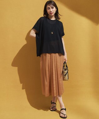 23区 ラウンドストーン ネックレス ダークブラウン系