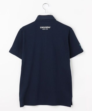 23区GOLF 【MEN】『PEANUTS』コラボ　「JOE COOL」半袖ポロシャツ ネイビー系