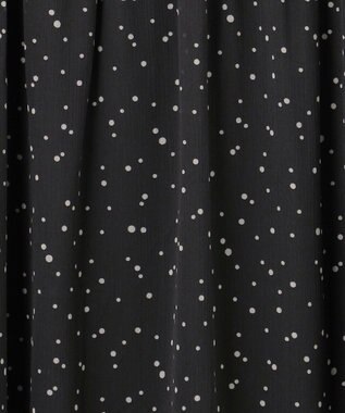 ANY SIS 【洗える】シアーパターン ワンピース ブラックドット