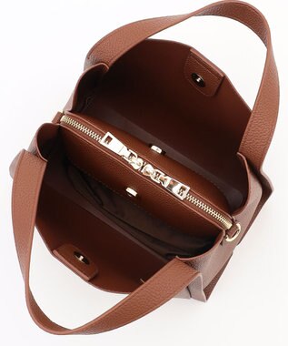 LA BAGAGERIE ソフトシュリンク2WAYハンドバッグ small チョコ