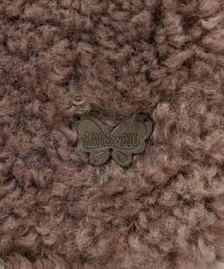 AURORA 【 ANNA SUI（アナ スイ）】エコファー差込みマフラー(WASH) ワイン