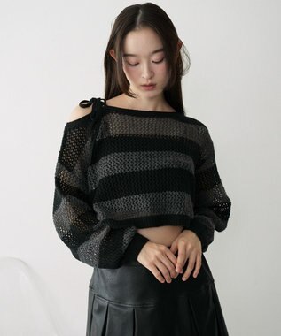 WEGO モヘアタッチ2WAYワンショルニット