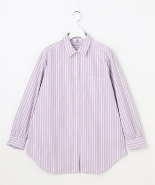 J.PRESS LADIES S エステネージュストライプ シャツ ブラウス ラベンダーストライプ系