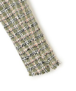 BEIGE， BERYL / ファンシーツイードノーカラージャケット Khaki Mix