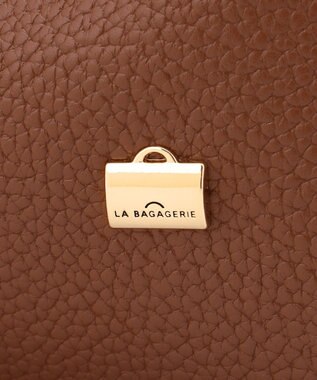 LA BAGAGERIE ソフトシュリンク2WAYハンドバッグ small チョコ