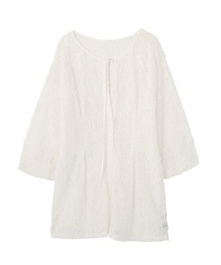 earth music&ecology レースフラワーブラウス Off White