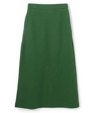 UNFILO L ブラッシュドジャージー Iラインスカート グリーン