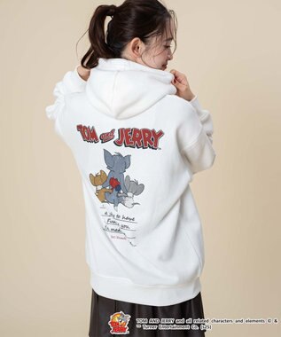 WEGO 【ユニセックス着用ITEM/25年秋冬新作】TOMandJERRYグラフィックプルオーバー ホワイト