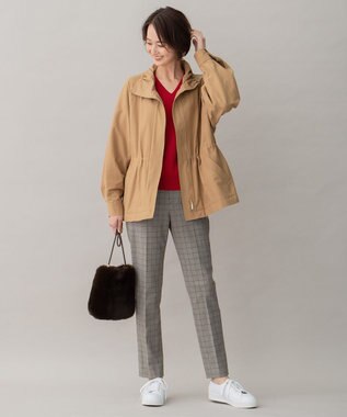 自由区 L 【撥水加工/洗える】キルトコンビアウター キャメル系