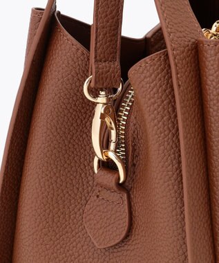 LA BAGAGERIE ソフトシュリンク2WAYハンドバッグ small チョコ