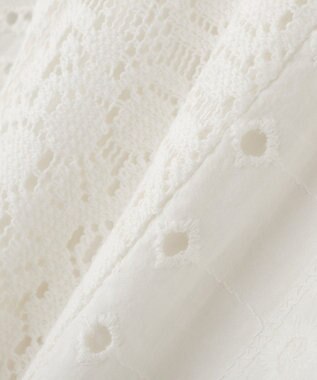 earth music&ecology 【セットアップ対応】【WEB・一部店舗限定】パッチワークレースパンツ Off White