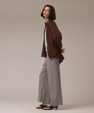 GRACE CONTINENTAL メタルホットフィットシャツ ブラウン