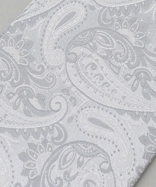 GOTAIRIKU 【WEAR BLACK】フォーマル用_ペイズリー ネクタイ シルバー系8