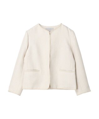 Green Parks ｅｆ－ｄｅ　ツィード風ノーカラージャケット Beige