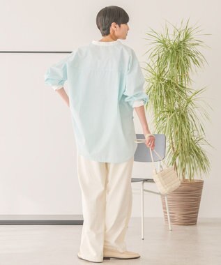 AMERICAN HOLIC イージーケアバンドカラーロングシャツ Mint