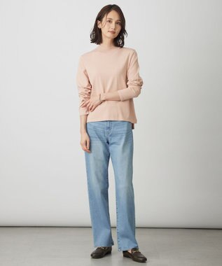 J.PRESS LADIES L 【洗える】BASIC STRETCH DENIM ボーイフィット デニム ブリーチ系