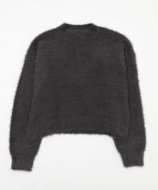 WEGO シャギーニットプルオーバー ブラック中濃色