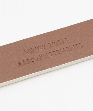 23区 スクエアバックル ベルト ホワイト系