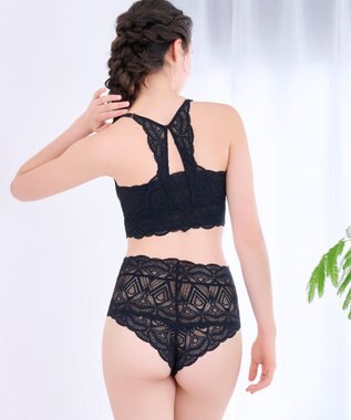 BRADELIS New York 【BRADELIS Me】Lovely Backstyle Panty26S1  総レースのハイウエストパンティ ショーツ ブラック