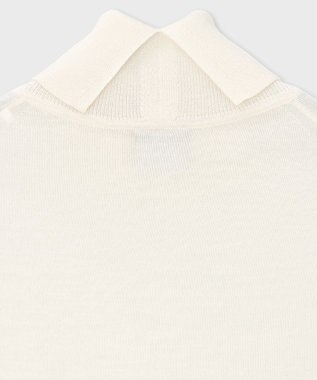 Paul Smith ドレープウール ストライプ タートルネック ニット オフホワイト