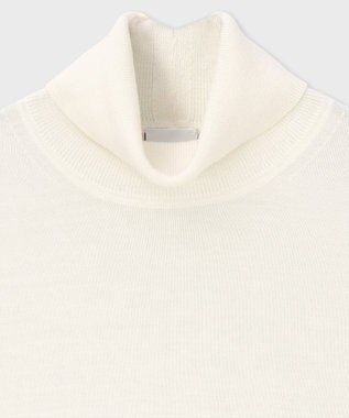 Paul Smith ドレープウール ストライプ タートルネック ニット オフホワイト