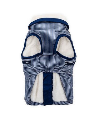 PET PARADISE Lee アウターハーネス 《ヒッコリー》 小型犬 ネイビー×ホワイト