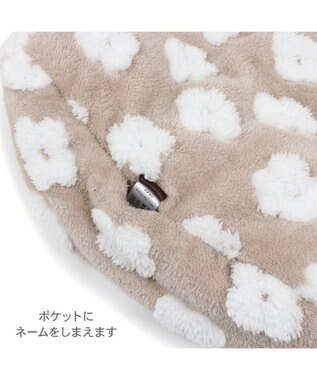 PET PARADISE ペットパラダイス 遠赤外線 ボア 犬たんぽ 《お花柄》M ベージュ