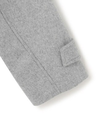 23区 ウールカシミヤビーバー フード付き ショートコート ライトグレー系