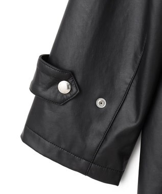 J.PRESS MEN 【プロテインレザー】ステンカラーコート ブラック系