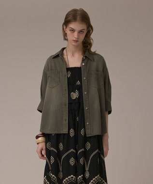 GRACE CONTINENTAL ツイルハーフスリーブシャツ