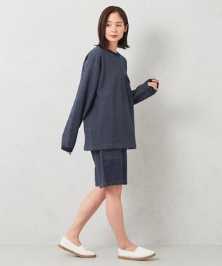 JOSEPH ABBOUD MOUNTAIN 【SPACE／UNISEX】オーガニックコットン使用 ヴィンテージインレー Ｔシャツ ネイビー系