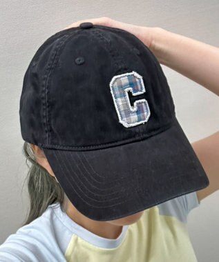 WEGO チェックロゴワンポイントキャップ