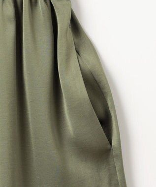 NAVE 【Nave・洗える】ヴィンテージサテン オールインワン カーキ系