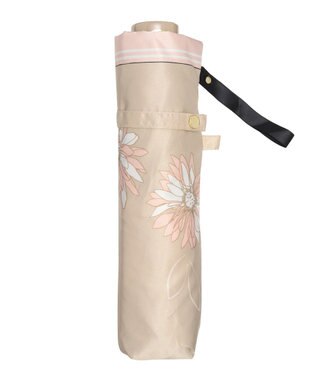 MOONBAT 【雨傘】ランバン　オン　ブルー (LANVIN en Bleu) 花柄 プリント 折りたたみ傘 ベージュ