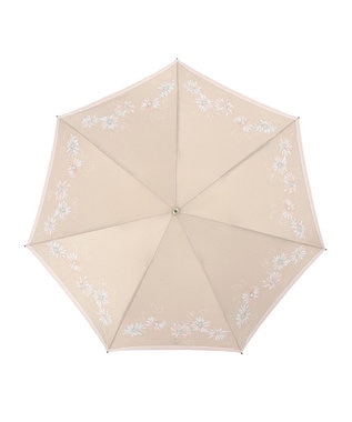 MOONBAT 【雨傘】ランバン　オン　ブルー (LANVIN en Bleu) 花柄 プリント 折りたたみ傘 ベージュ