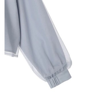 earth music&ecology チュールレイヤードシャツ Sax