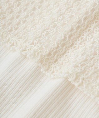 earth music&ecology ＳＥＴ２点レースカーディガン＋レイヤードインナー Ivory