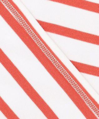 23区 【洗える】Armor-lux スムース クロップド  ボーダー カットソー オフ×トマト