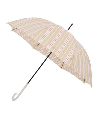 MOONBAT POLO RALPH LAUREN(ポロ ラルフローレン) 長傘 ソフトストライプ ポロポニー ワンポイント ベージュ