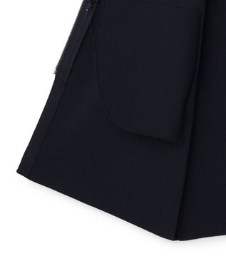 UNFILO BEAUTY FORM KNIT ZIPジレ ネイビー