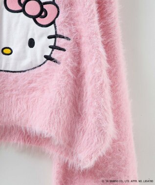 WEGO 【サンリオ】HELLOKITTYコラボシャギーニット ピンク