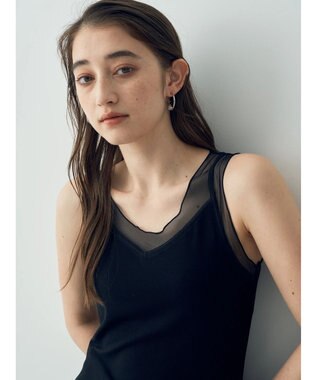 YECCA VECCA チュールＭＩＸリブインナー Black