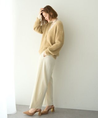 YECCA VECCA ラメシャギーカーディガン Charcoal Gray