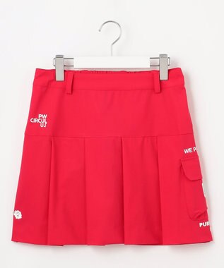 PW CIRCULUS 【UVカット / 接触冷感 / 伸縮性抜群】【WOMEN】フロントプリーツ ゴルフウェア レディース レッド系
