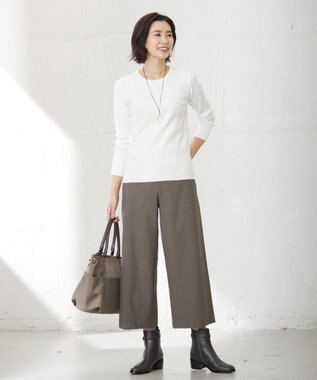 J.PRESS LADIES リバーシブル エポ リング ネックレス ベージュ系