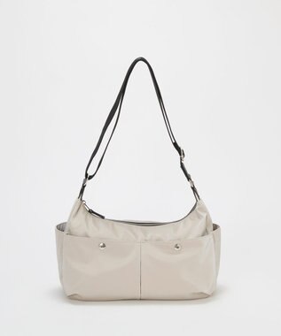 TOPKAPI 【Breath TOPKAPI】【軽量430g】Train 防水ポリエステル ワイド ショルダーバッグ ライトベージュ