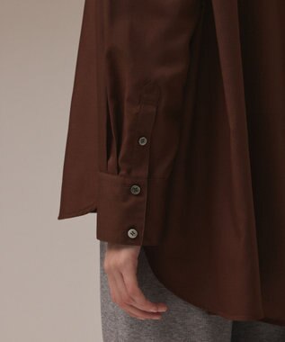 GRACE CONTINENTAL メタルホットフィットシャツ ブラウン