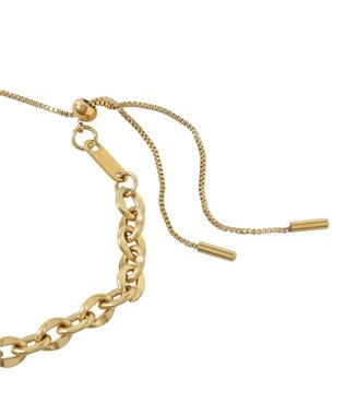 AMERICAN HOLIC 【ステンレス】パールトップスライドブレスレット Gold