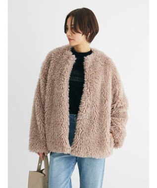 Green Parks ・ＥＬＥＮＣＡＲＥ　ＤＵＥ　シープファーノーカラーコート Beige